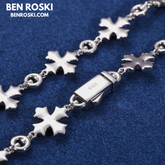 12MM Moissanite Cross Link Bracelet Sterling Silver, Gold, or Rose Gold | GRA Certified