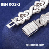 Heart Link Moissanite Necklace Sterling Silver, Gold & Rose Gold | GRA Certified