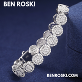 9MM Moissanite Round Cluster Bracelet – 7" / 8" | Silver, Gold, or Rose Gold | GRA Certified