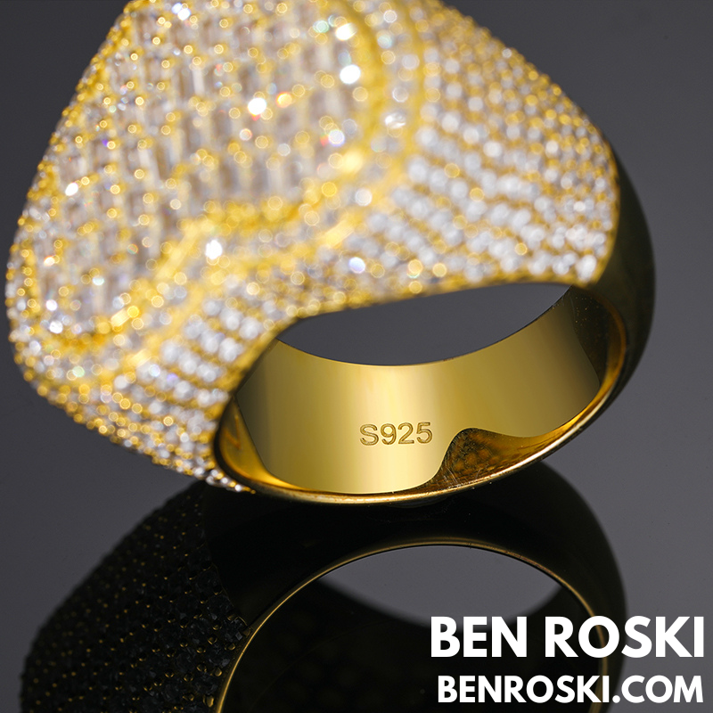 Heart Baguette Moissanite Ring Sterling Silver, Gold Plated or Rose Gold | GRA Certified