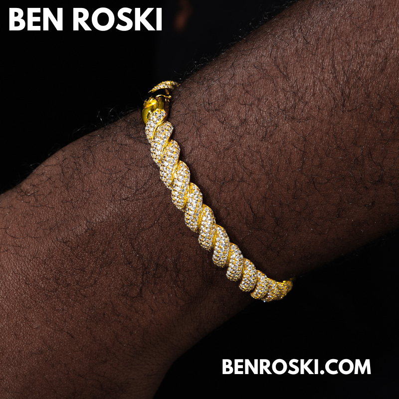 Baguette Moissanite Open Bangle Sterling Silver, Gold Plated & Rose Gold Plated over 925 Silver | GRA Certified