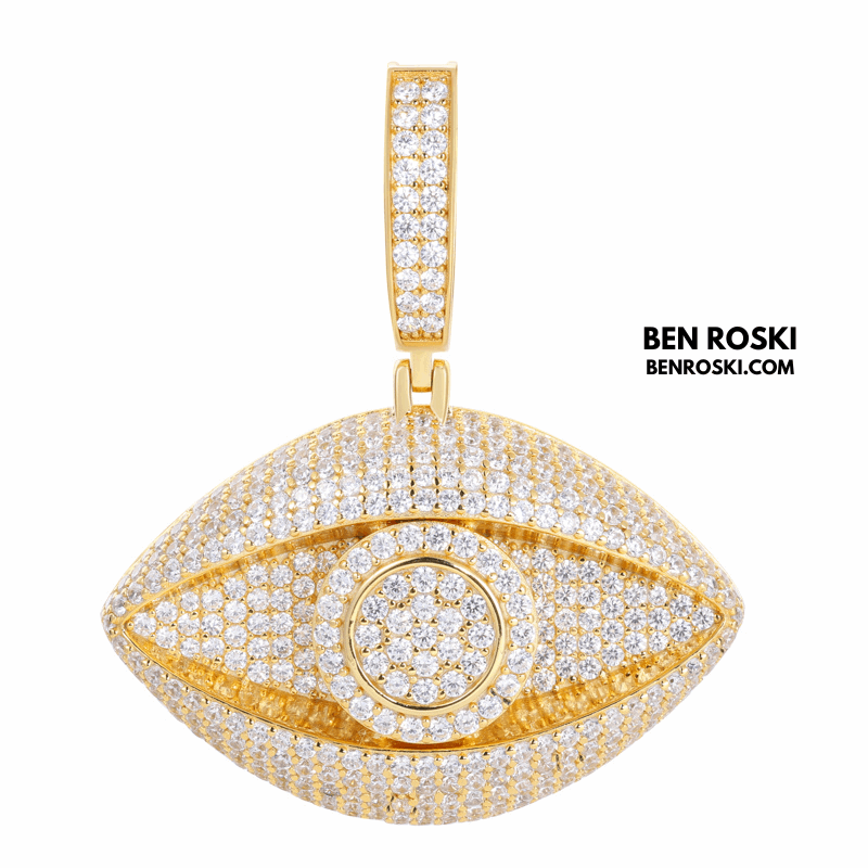 Eye Pendant – 50MM Height | VVS1 Moissanite | GRA Certified