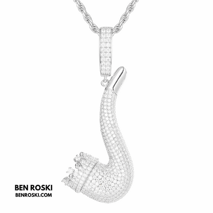 Smoke Pipe Pendant – 65MM Height | VVS1 Moissanite | GRA Certified