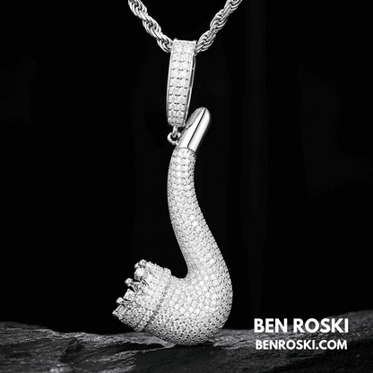 Smoke Pipe Pendant – 65MM Height | VVS1 Moissanite | GRA Certified