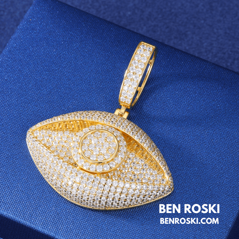 Eye Pendant – 50MM Height | VVS1 Moissanite | GRA Certified