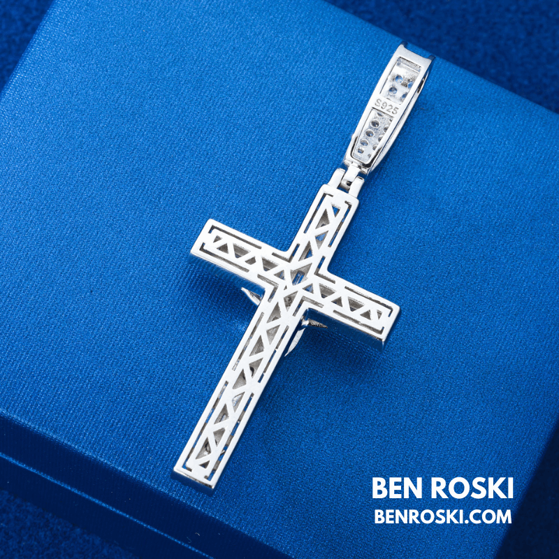 Jesus Crucifix Cross Pendant – 63MM Height |  VVS1 Moissanite | GRA Certified