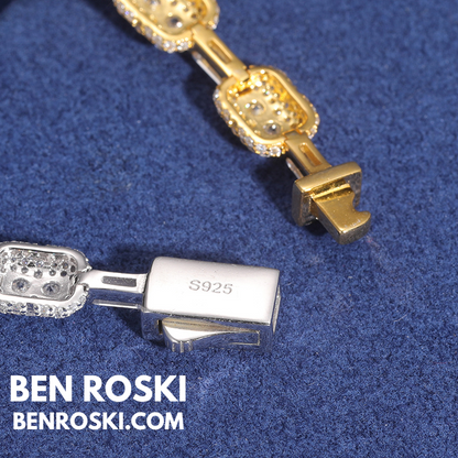 7MM Moissanite Bracelet Sterling Silver | GRA Certified | Gold & Rose Gold Plated