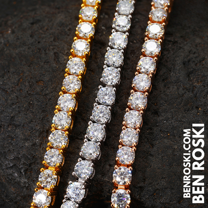 Moissanite Tennis Bracelet – 3MM / 4MM | 7–8 Inch | Silver, Gold & Rose Gold | VVS1 Moissanite | GRA Certified