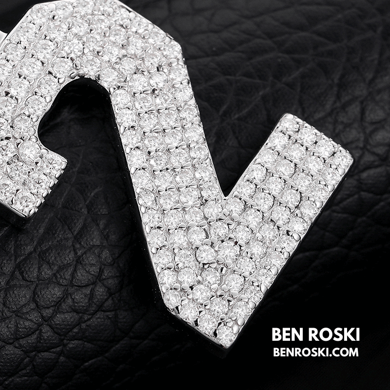 Custom Number Pendant Sterling Silver, Gold, or Rose Gold | VVS Moissanite | GRA Certified