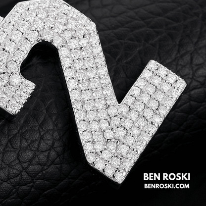 Custom Number Pendant Sterling Silver, Gold, or Rose Gold | VVS Moissanite | GRA Certified