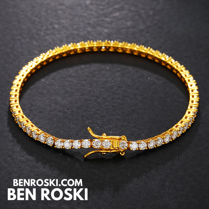 Moissanite Tennis Bracelet – 3MM / 4MM | 7–8 Inch | Silver, Gold & Rose Gold | VVS1 Moissanite | GRA Certified