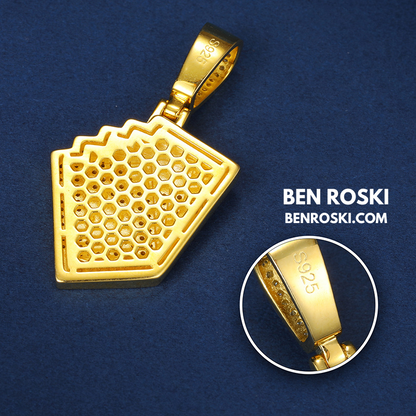 Playing Card Pendant Sterling Silver or Gold/Rose Gold Plated | VVS Moissanite | GRA Certified