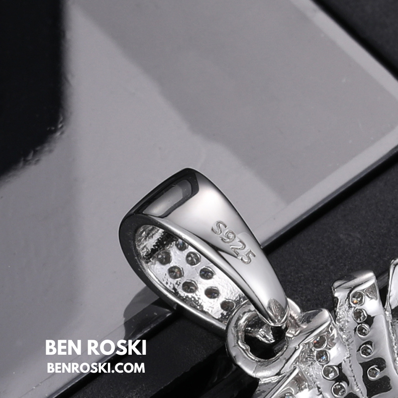 Money Bag Pendant Sterling Silver, Gold  & Rose Gold Plated | VVS Moissanite | GRA Certified