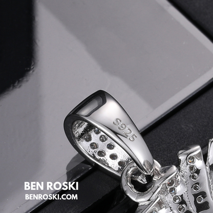 Money Bag Pendant Sterling Silver, Gold  & Rose Gold Plated | VVS Moissanite | GRA Certified