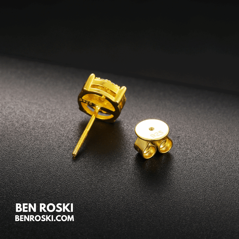 Round Cluster Stud Earrings – VVS1 Moissanite | GRA Certified