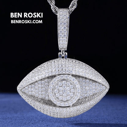 Eye Pendant – 50MM Height | VVS1 Moissanite | GRA Certified