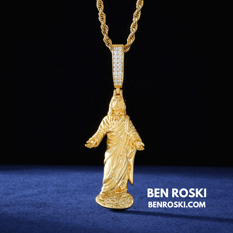 Jesus Pendant – 73MM Height | VVS1 Moissanite | GRA Certified