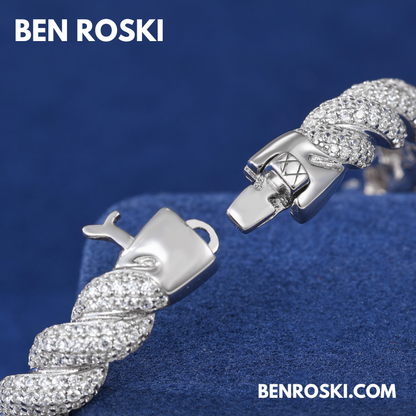 Baguette Moissanite Open Bangle Sterling Silver, Gold Plated & Rose Gold Plated over 925 Silver | GRA Certified