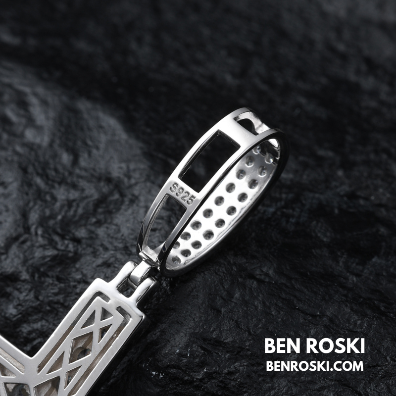 Moissanite Cross Pendant Sterling Silver, Gold & Rose Gold | VVS Moissanite | GRA Certified