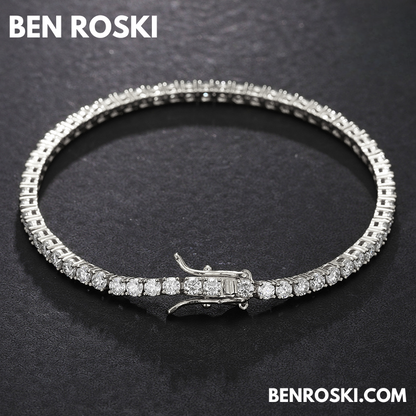 Moissanite Tennis Bracelet – 3MM / 4MM | 7–8 Inch | Silver, Gold & Rose Gold | VVS1 Moissanite | GRA Certified