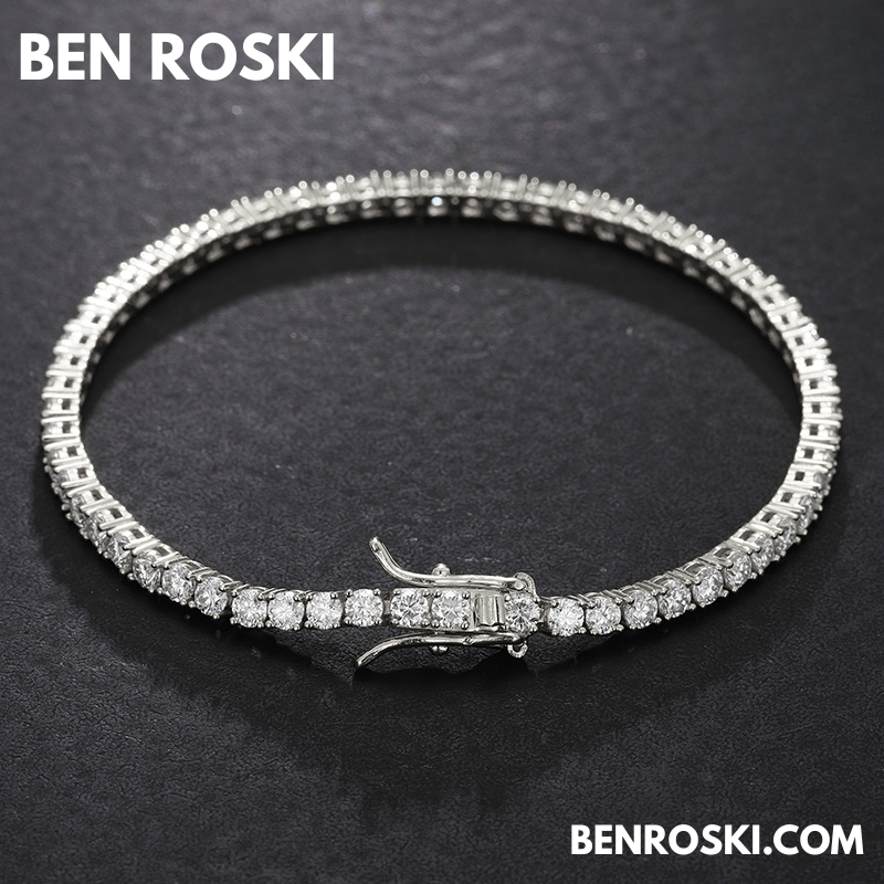 Moissanite Tennis Bracelet – 3MM / 4MM | 7–8 Inch | Silver, Gold & Rose Gold | VVS1 Moissanite | GRA Certified