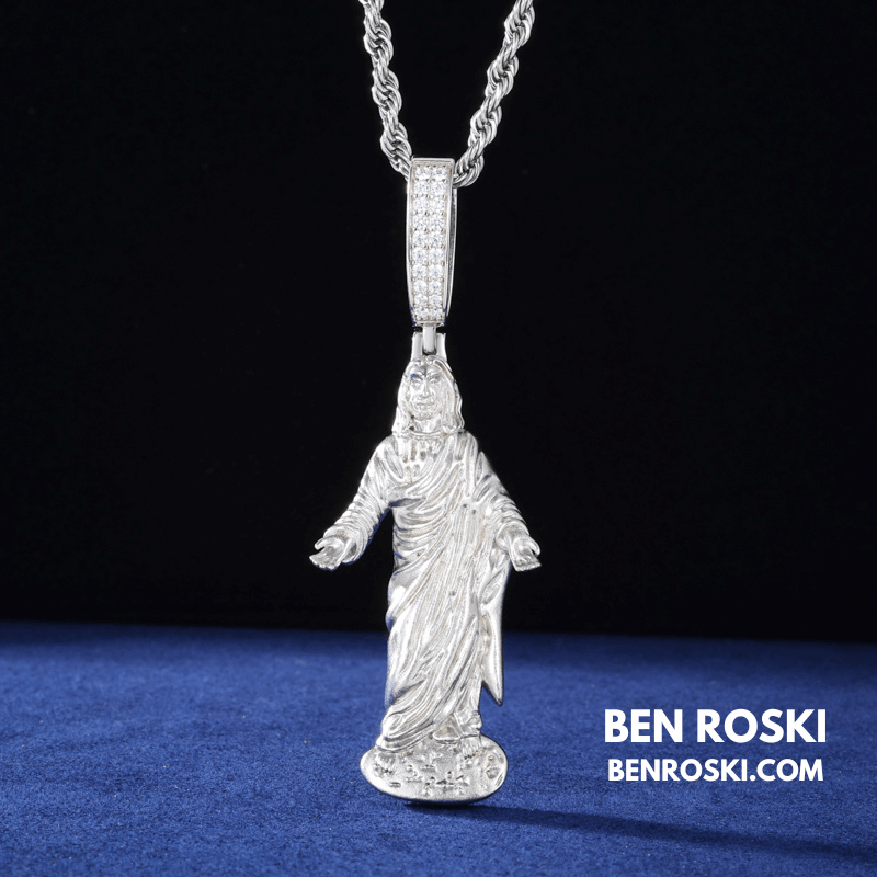 Jesus Pendant – 73MM Height | VVS1 Moissanite | GRA Certified