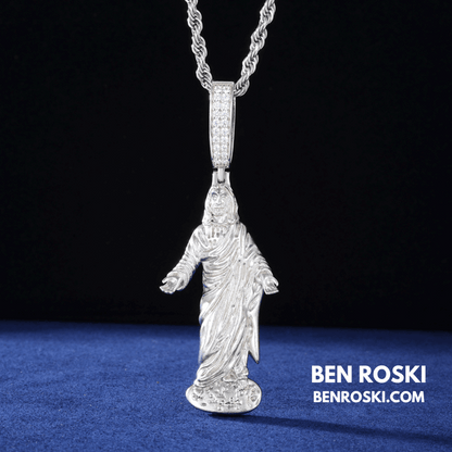 Jesus Pendant – 73MM Height | VVS1 Moissanite | GRA Certified