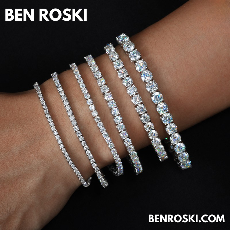 Moissanite Tennis Bracelet – 3MM / 4MM | 7–8 Inch | Silver, Gold & Rose Gold | VVS1 Moissanite | GRA Certified