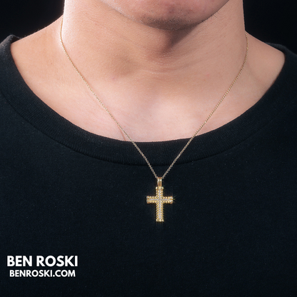 Vintage Moissanite Cross Pendant Sterling Silver, Gold, or Rose Gold | VVS Moissanite | GRA Certified