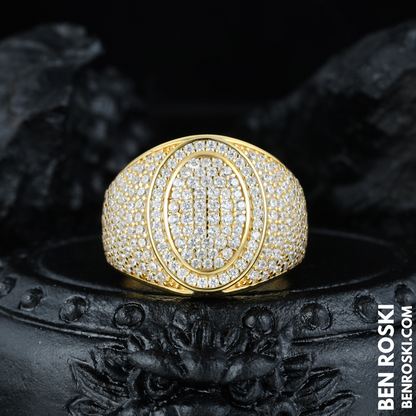 Round Micro-Pavé Moissanite Ring Sterling Silver, Gold & Rose Gold | VVS Moissanite | GRA Certified