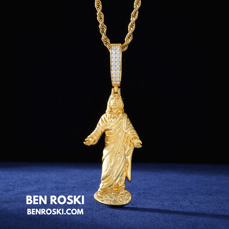 Jesus Pendant – 73MM Height | VVS1 Moissanite | GRA Certified