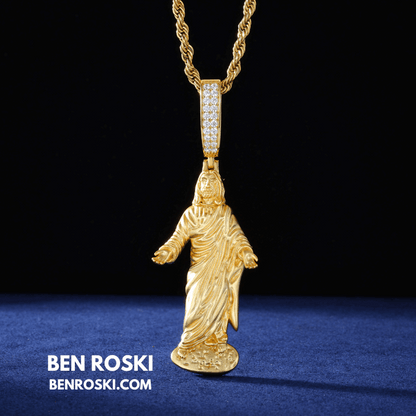 Jesus Pendant – 73MM Height | VVS1 Moissanite | GRA Certified
