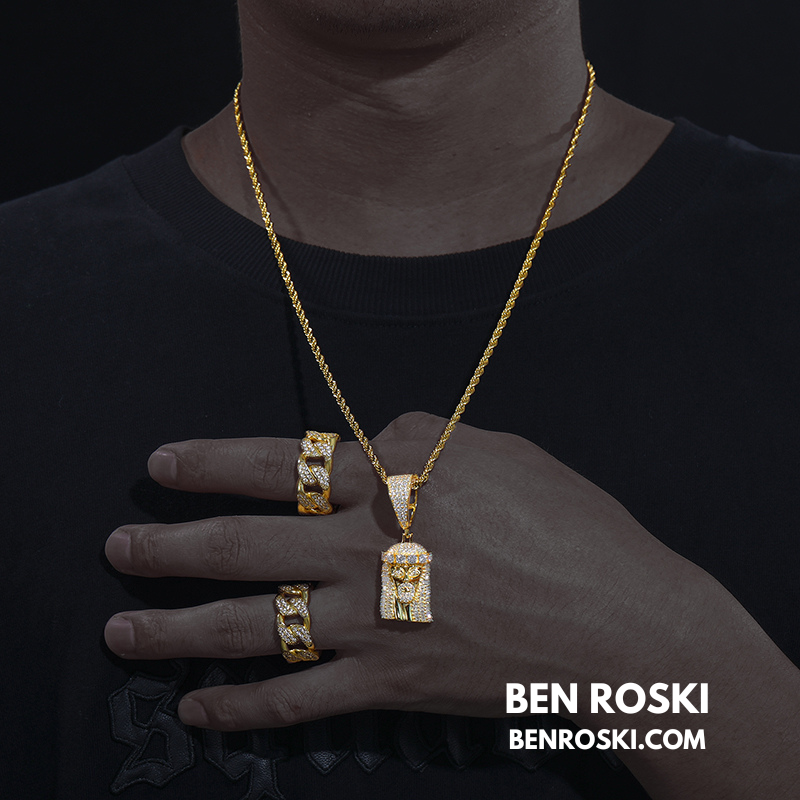 Jesus Face Moissanite Pendant Sterling Silver, Gold, or Rose Gold | VVS Moissanite | GRA Certified