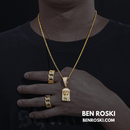 Jesus Face Moissanite Pendant Sterling Silver, Gold, or Rose Gold | VVS Moissanite | GRA Certified