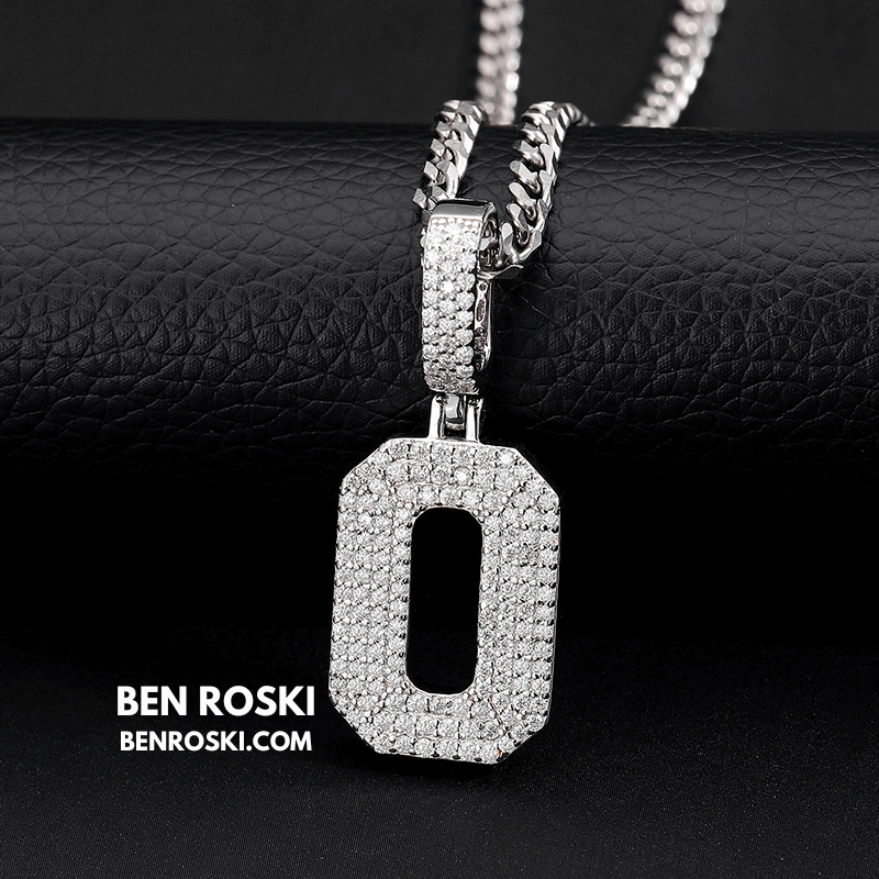 Custom Number Pendant Sterling Silver, Gold, or Rose Gold | VVS Moissanite | GRA Certified