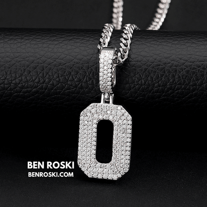 Custom Number Pendant Sterling Silver, Gold, or Rose Gold | VVS Moissanite | GRA Certified