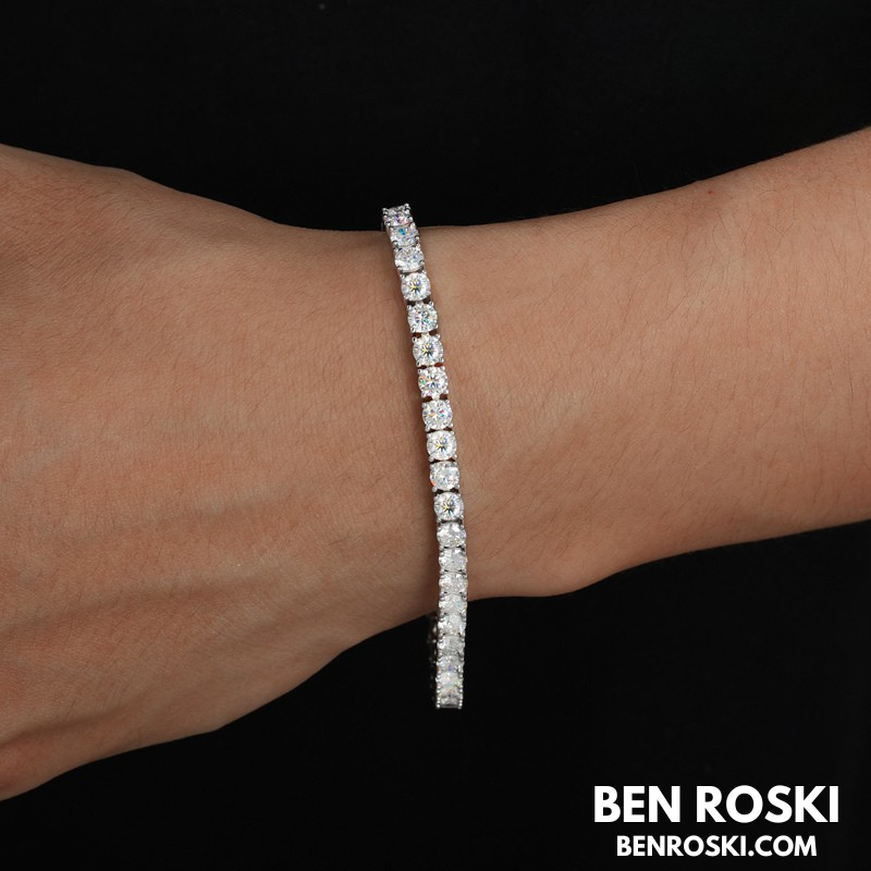 Moissanite Tennis Bracelet – 3MM / 4MM | 7–8 Inch | Silver, Gold & Rose Gold | VVS1 Moissanite | GRA Certified