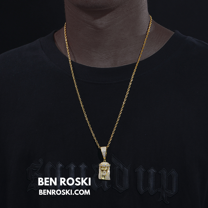 Jesus Face Moissanite Pendant Sterling Silver, Gold, or Rose Gold | VVS Moissanite | GRA Certified