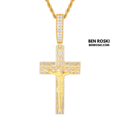 Jesus Crucifix Cross Pendant – 63MM Height |  VVS1 Moissanite | GRA Certified