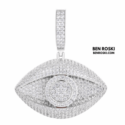 Eye Pendant – 50MM Height | VVS1 Moissanite | GRA Certified