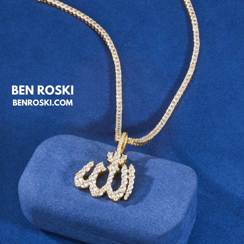 Allah Pendant – 54MM Height | VVS1 Moissanite | GRA Certified