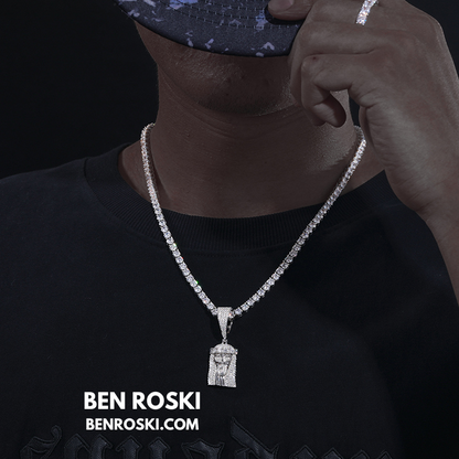 Jesus Face Moissanite Pendant Sterling Silver, Gold, or Rose Gold | VVS Moissanite | GRA Certified