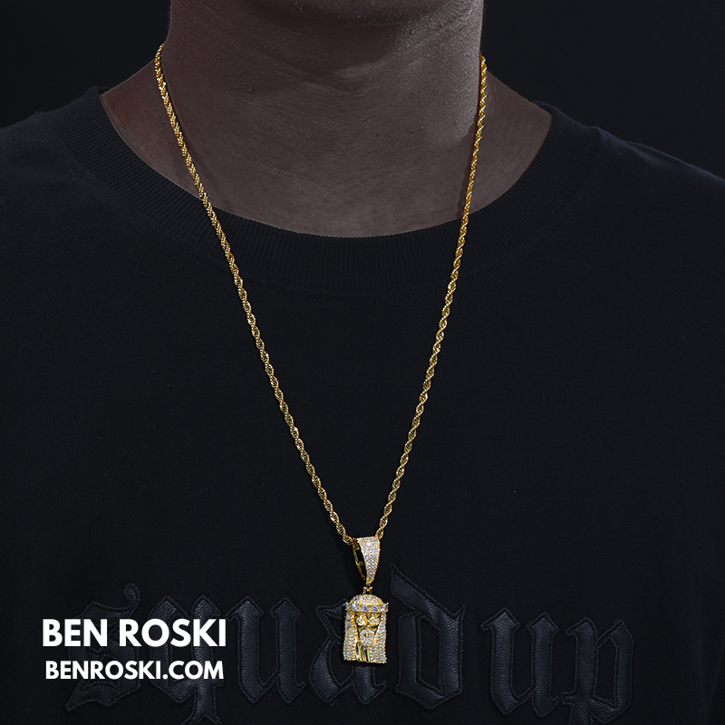 Jesus Face Moissanite Pendant Sterling Silver, Gold, or Rose Gold | VVS Moissanite | GRA Certified