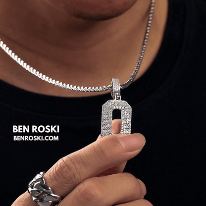 Custom Number Pendant Sterling Silver, Gold, or Rose Gold | VVS Moissanite | GRA Certified