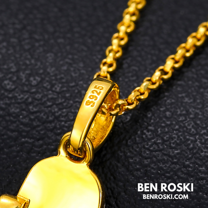 Skateboard Pendant Necklace Sterling Silver, Gold, or Rose Gold | VVS Moissanite | GRA Certified