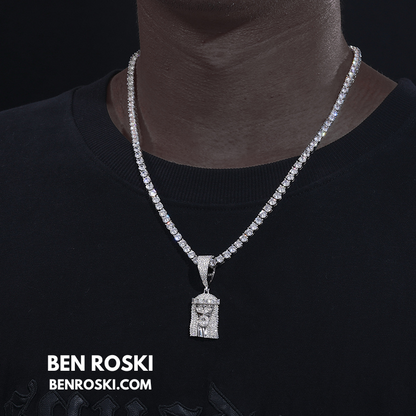 Jesus Face Moissanite Pendant Sterling Silver, Gold, or Rose Gold | VVS Moissanite | GRA Certified