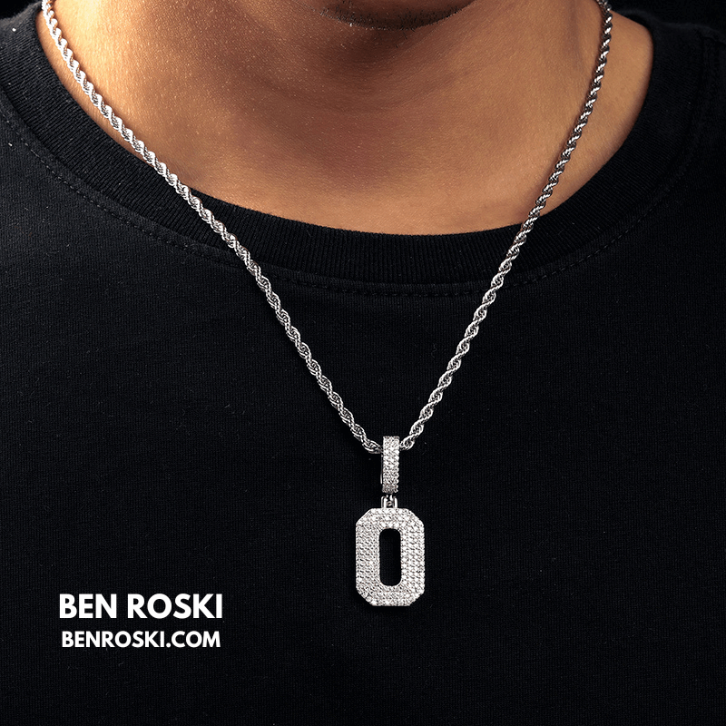 Custom Number Pendant Sterling Silver, Gold, or Rose Gold | VVS Moissanite | GRA Certified