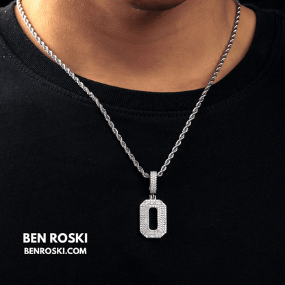 Custom Number Pendant Sterling Silver, Gold, or Rose Gold | VVS Moissanite | GRA Certified