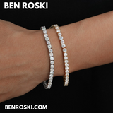 Moissanite Tennis Bracelet – 3MM / 4MM | 7–8 Inch | Silver, Gold & Rose Gold | VVS1 Moissanite | GRA Certified