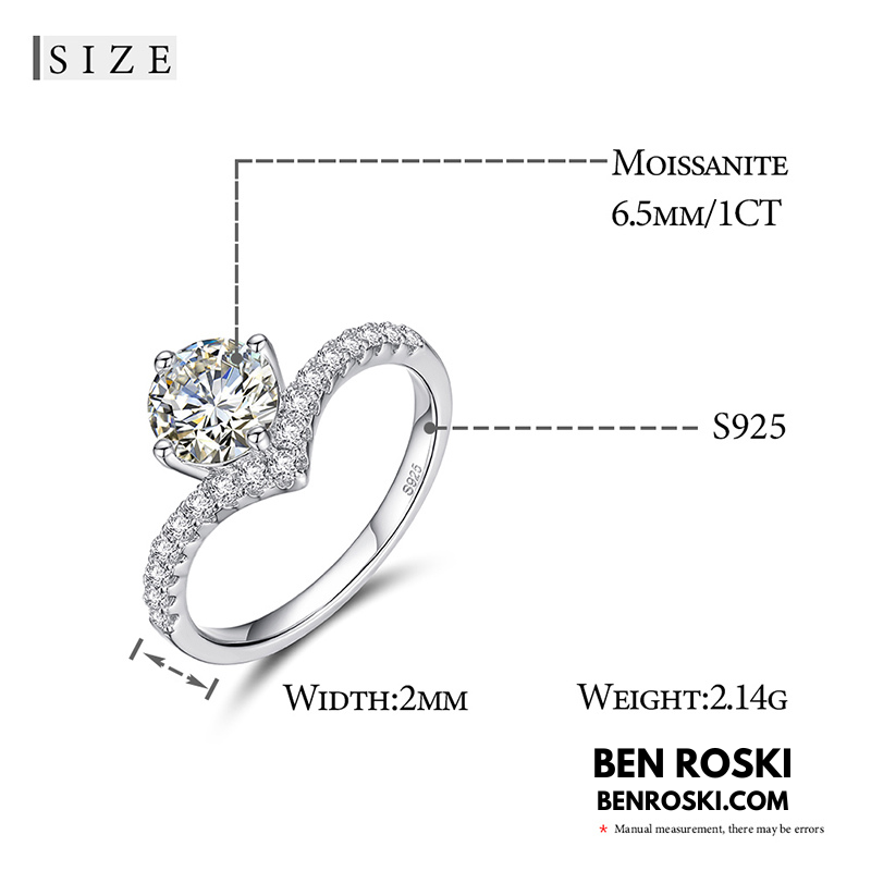 Moissanite Solitaire Halo Ring Sterling  Silver, Gold, or Rose Gold | VVS Moissanite | GRA Certified